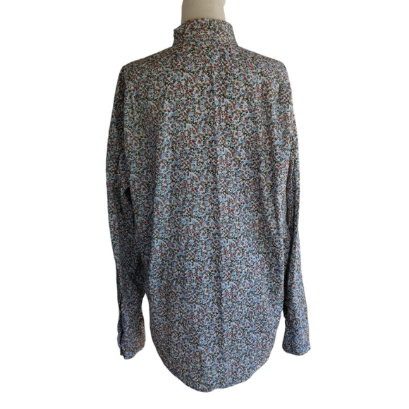 J. Crew Classic Fit Flex Washed Micro Floral Mens Button Down Shirt Size Large - Picture 4 of 8